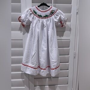 NOLA Smocked Cajun Santa Dress 2t